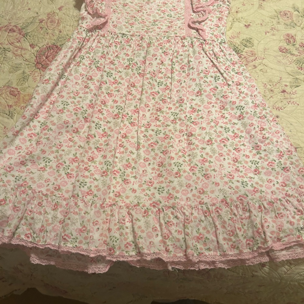 LoveShackFancy Pink Floral Kids Dress